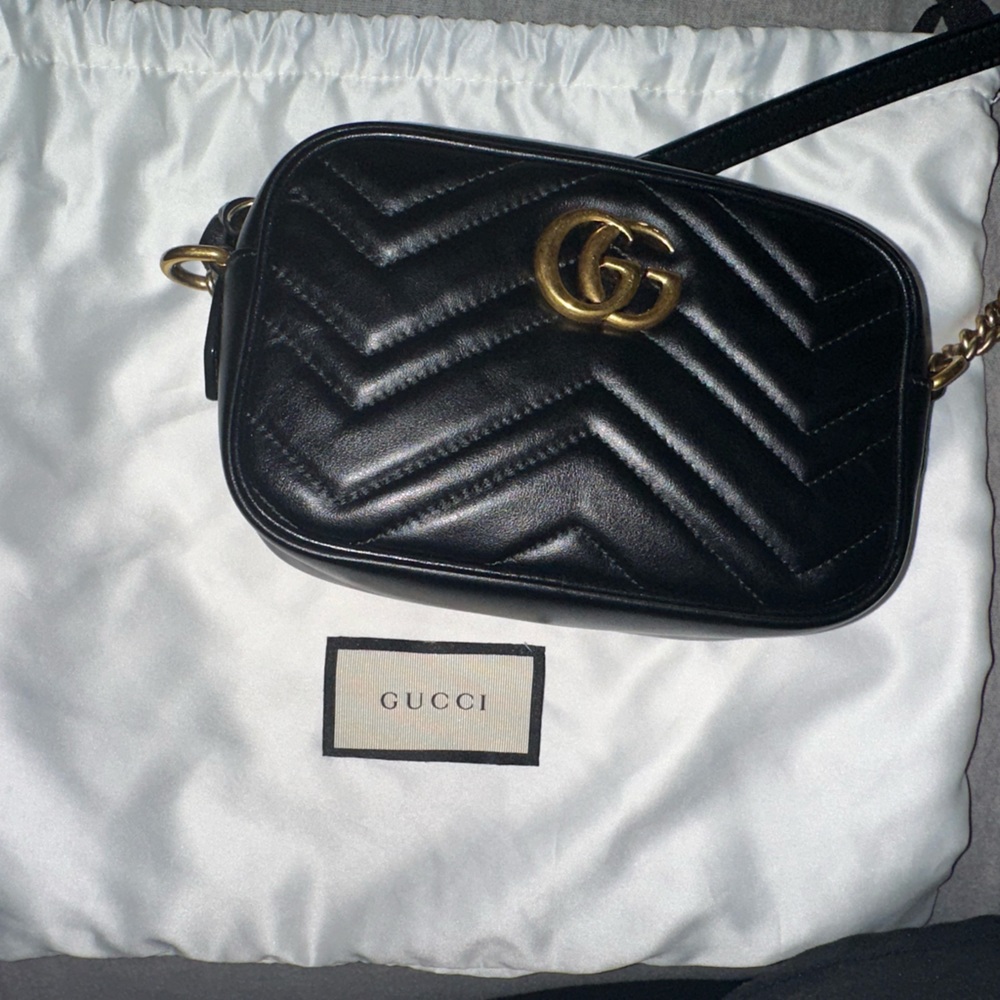 Gucci GG Marmont mini quilted-leather cross-body bag